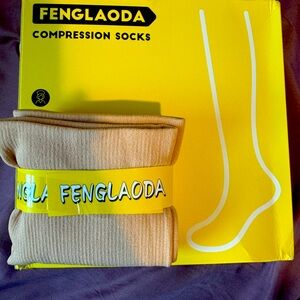 Tan Compression Socks